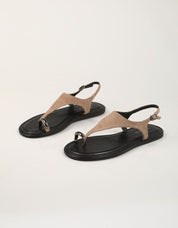 SANDALIAS TAMARIS SANDALIA DEDO TAUPE en color Taupe