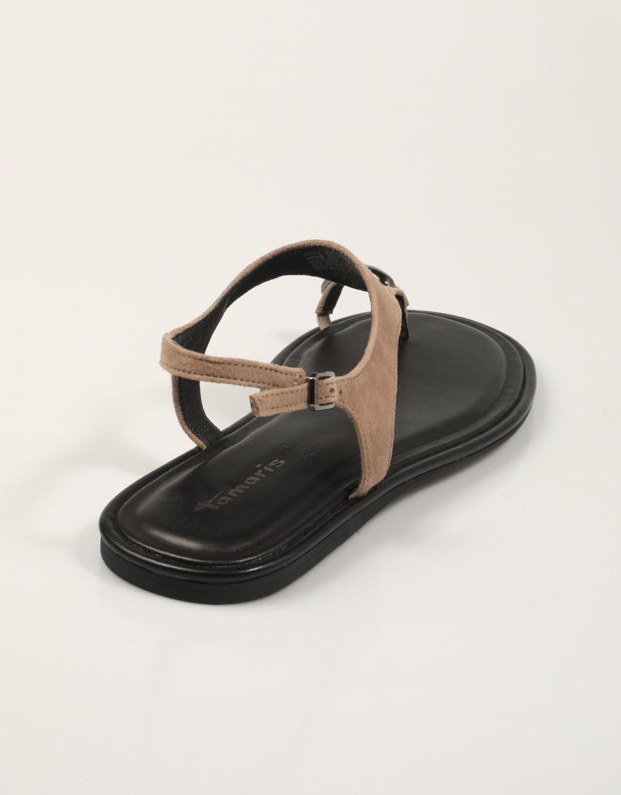 SANDALIAS TAMARIS SANDALIA DEDO TAUPE en color Taupe
