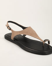 SANDALIAS TAMARIS SANDALIA DEDO TAUPE en color Taupe