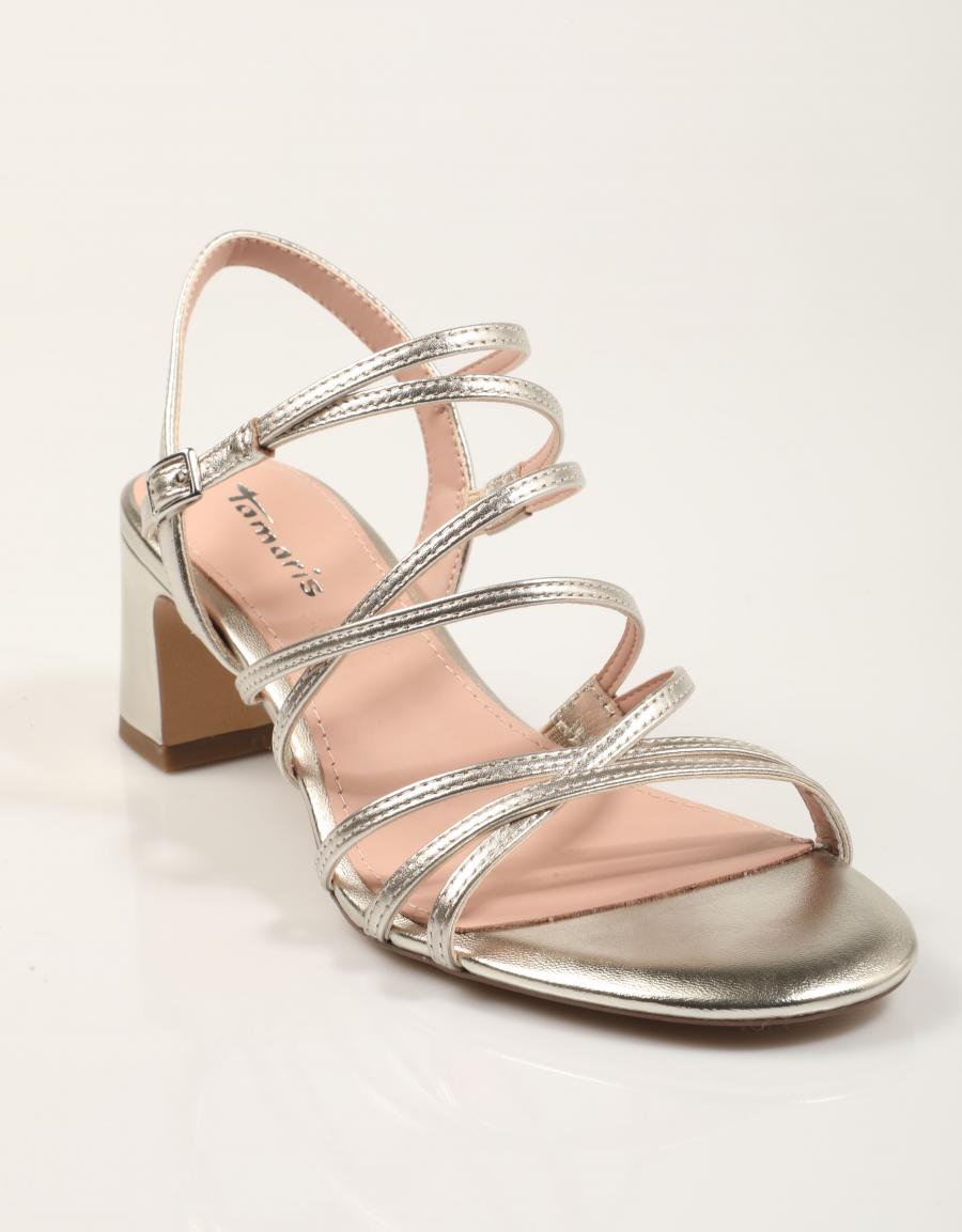 SANDALIAS TAMARIS SANDALIA TIRAS PLATINUM en color Platino
