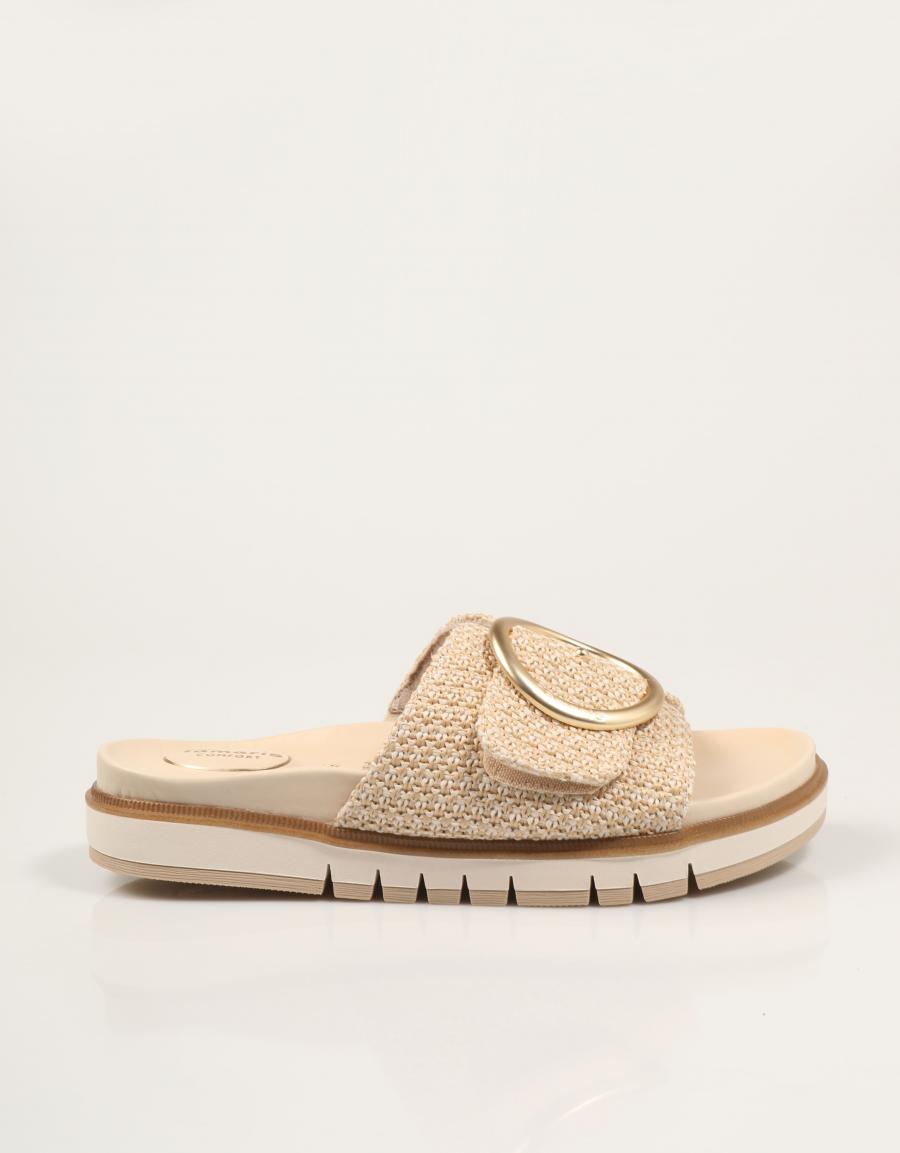 SANDALIAS TAMARIS CONFORT BIO HEBILLA BEIGE en color Beige