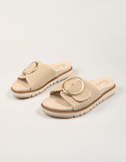 SANDALIAS TAMARIS CONFORT BIO HEBILLA BEIGE en color Beige