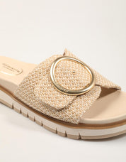 SANDALIAS TAMARIS CONFORT BIO HEBILLA BEIGE en color Beige