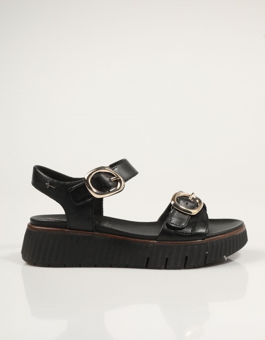 SANDALIAS TAMARIS CONFORT SANDALIA HEBILLAS BLACK en color Negro