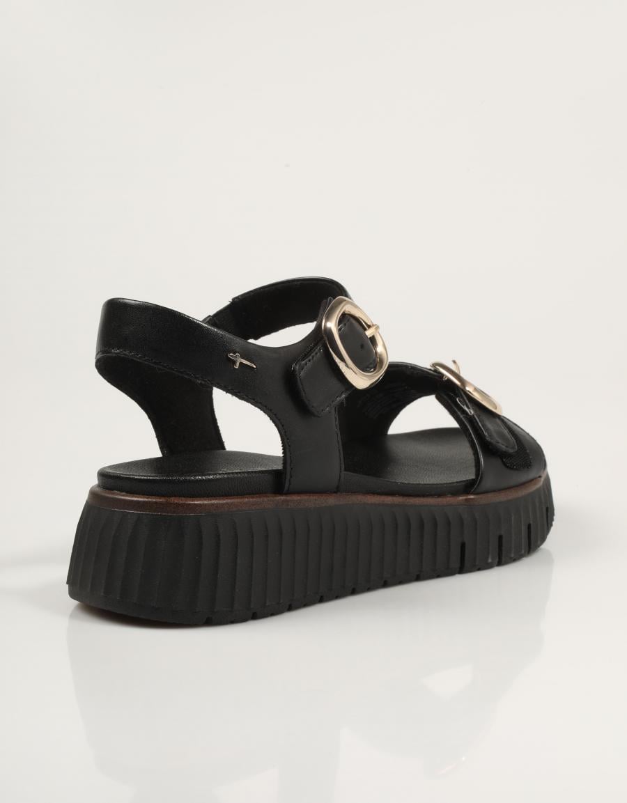 SANDALIAS TAMARIS CONFORT SANDALIA HEBILLAS BLACK en color Negro