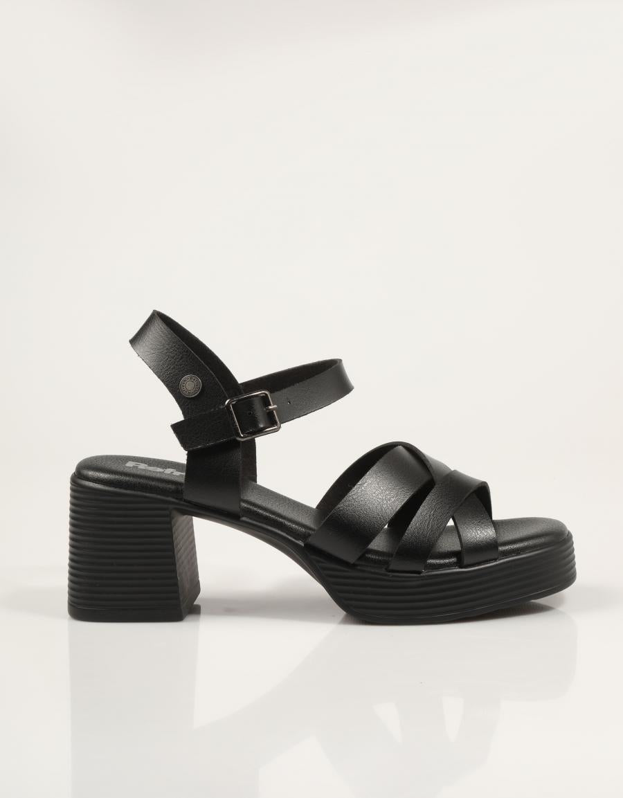 SANDALIAS REFRESH SANDALIA TIRAS NEGRO en color Negro