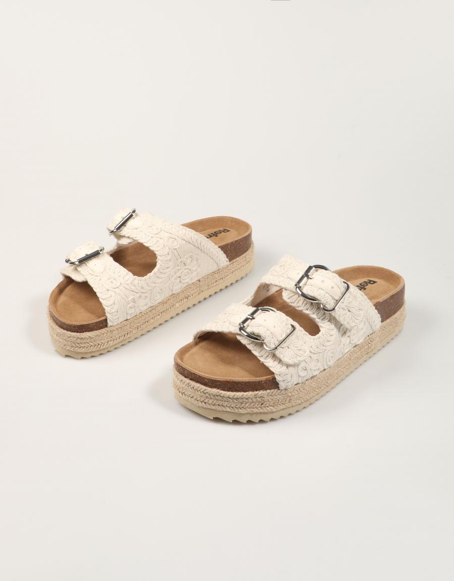 SANDALIAS REFRESH BIO TEJIDO BEIGE en color Hielo