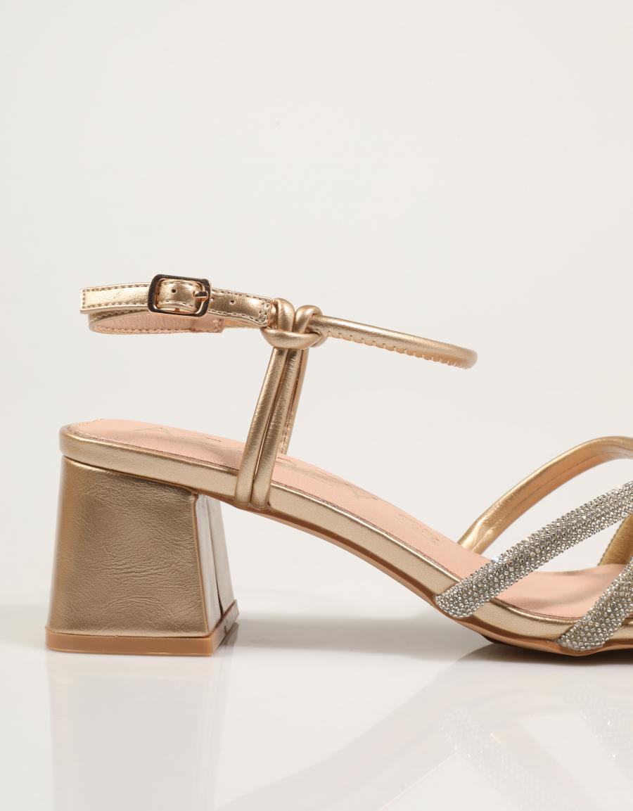 SANDALIAS AZAREY SANDALIA GOLD en color Oro