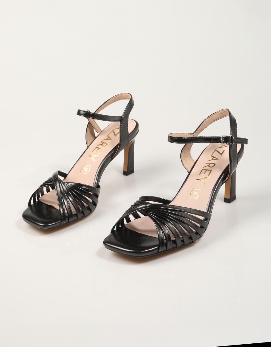 SANDALIAS AZAREY SANDALIA BLACK en color Negro