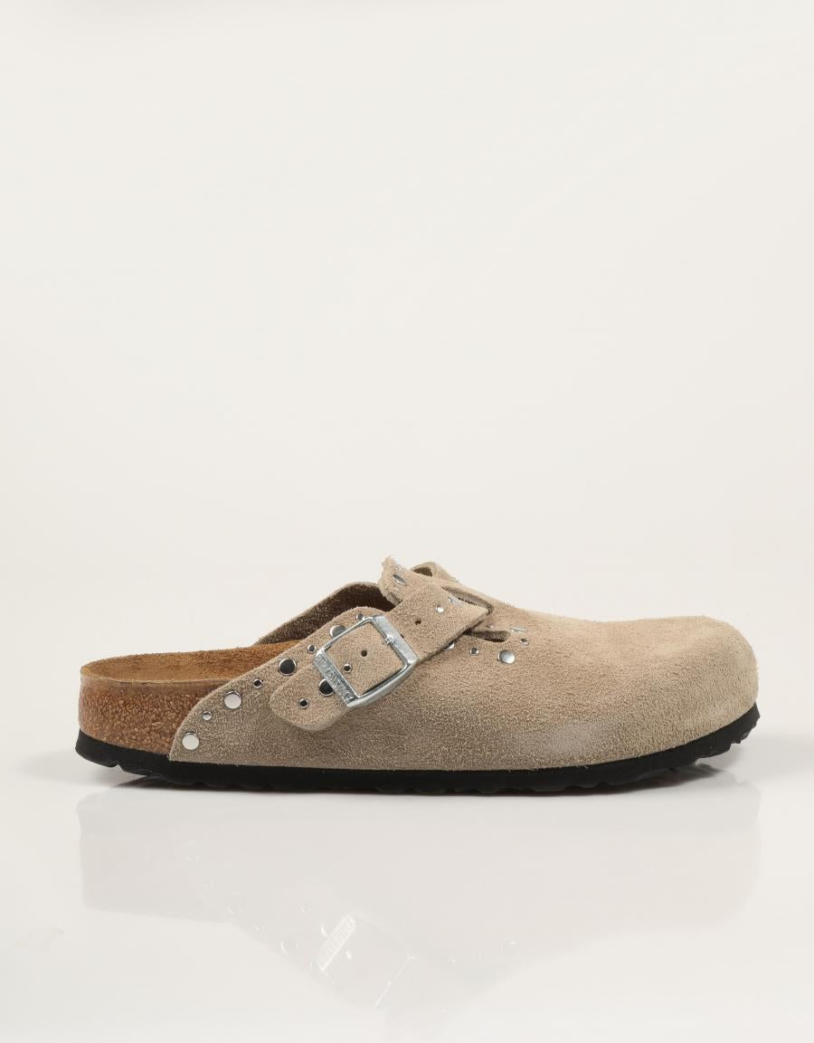 ZUECOS BIRKENSTOCK BOSTON RIBET TAUPE 1030418 en color Beige