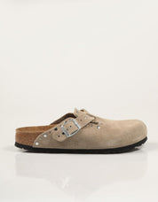 ZUECOS BIRKENSTOCK BOSTON RIBET TAUPE 1030418 en color Beige