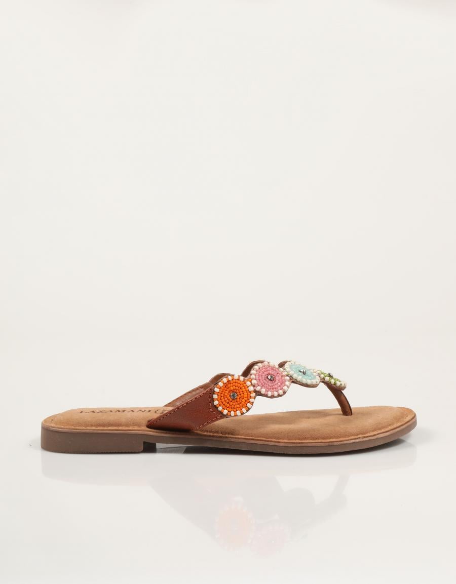 SANDALIAS LAZAMANI LOUA TOE MULTI en color Beige