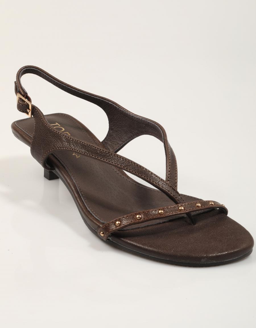 SANDALIAS TOP 3 SANDALIA TACON MOKA en color Marron
