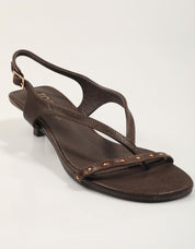 SANDALIAS TOP 3 SANDALIA TACON MOKA en color Marron