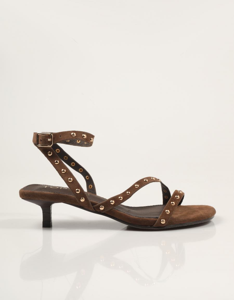 SANDALIAS TOP 3 SANDALIA TACHAS MOKA en color Marron