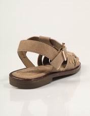 SANDALIAS TOP 3 ROMANA TACHAS PIEDRA en color Beige