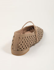 ZAPATOS SPORT TOP 3 BAILARINA REMACHES CAPUCHINO en color Cuero