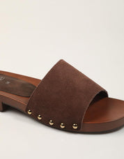 SANDALIAS EXE MADERA LISA BROWN en color Marron