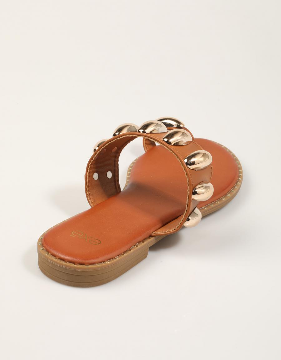SANDALIAS EXE SANDALIA TAN en color Cuero