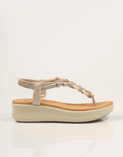 SANDALIAS EXE SANDALIA STRASS GOLD en color Oro