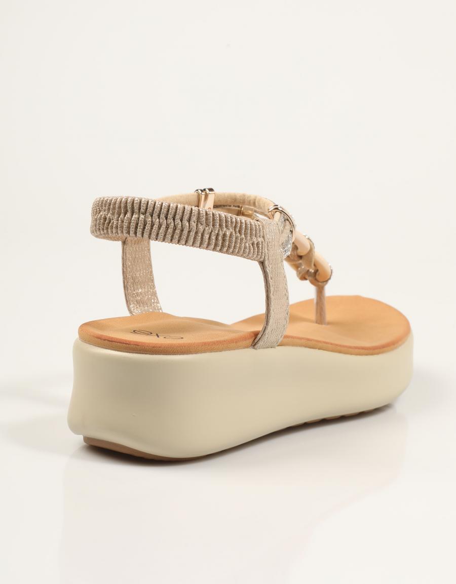 SANDALIAS EXE SANDALIA STRASS GOLD en color Oro