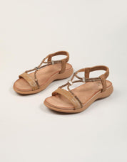 SANDALIAS EXE SANDALIA STRASS BROWN en color Marron