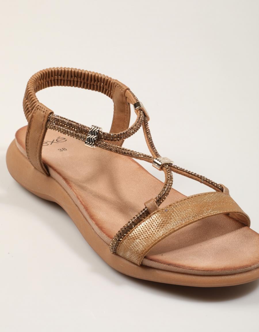 SANDALIAS EXE SANDALIA STRASS BROWN en color Marron