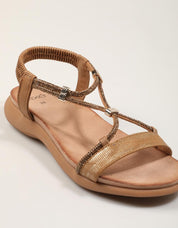 SANDALIAS EXE SANDALIA STRASS BROWN en color Marron