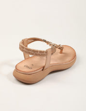 SANDALIAS EXE SANDALIA STRASS ROSE GOLD en color Marron