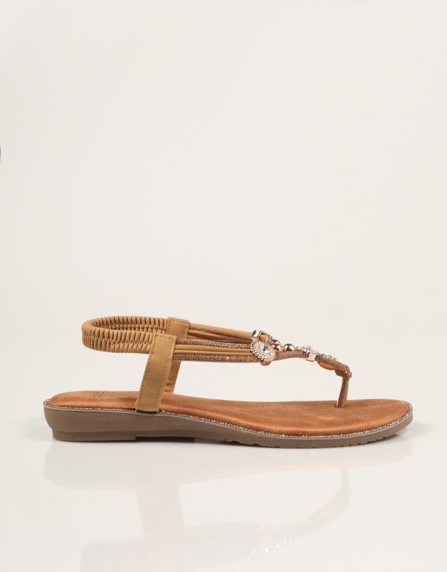 SANDALIAS EXE SANDALIA STRASS BROWN en color Marron