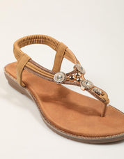 SANDALIAS EXE SANDALIA STRASS BROWN en color Marron