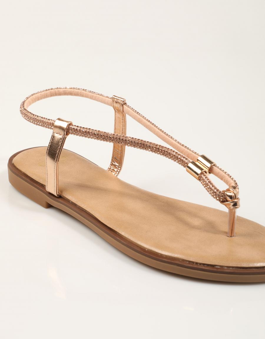 SANDALIAS EXE SANDALIA STRASS ROSE GOLD en color Rosa