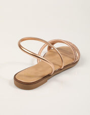 SANDALIAS EXE SANDALIA STRASS ROSE GOLD en color Rosa