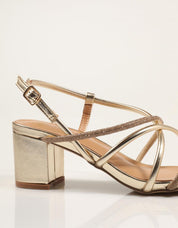 SANDALIAS EXE SANDALIA STRASS GOLD en color Oro