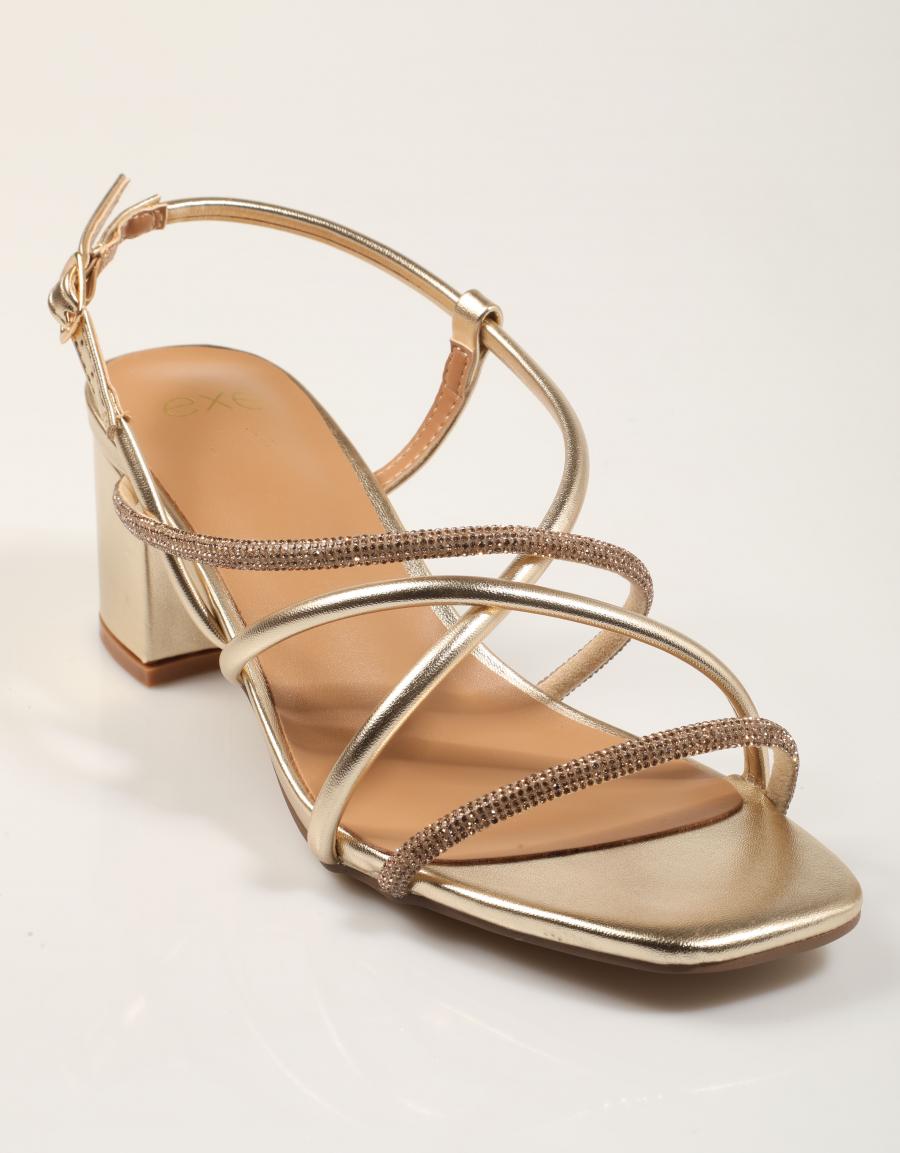 SANDALIAS EXE SANDALIA STRASS GOLD en color Oro