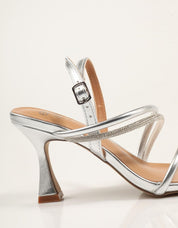 SANDALIAS EXE SANDALIA STRASS SILVER en color Plata