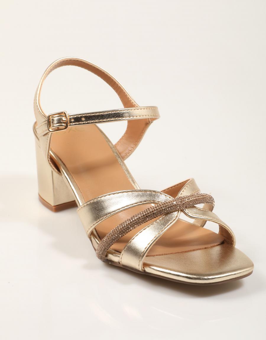 SANDALIAS EXE SANDALIA STRASS GOLD en color Oro