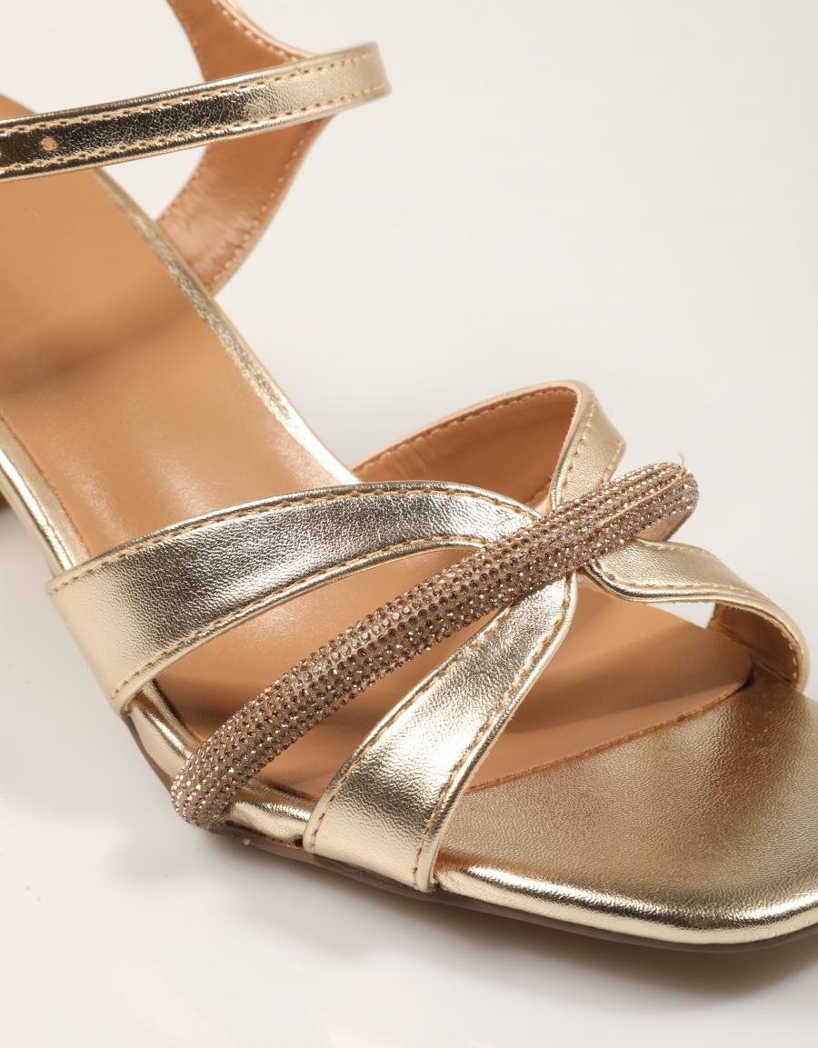 SANDALIAS EXE SANDALIA STRASS GOLD en color Oro