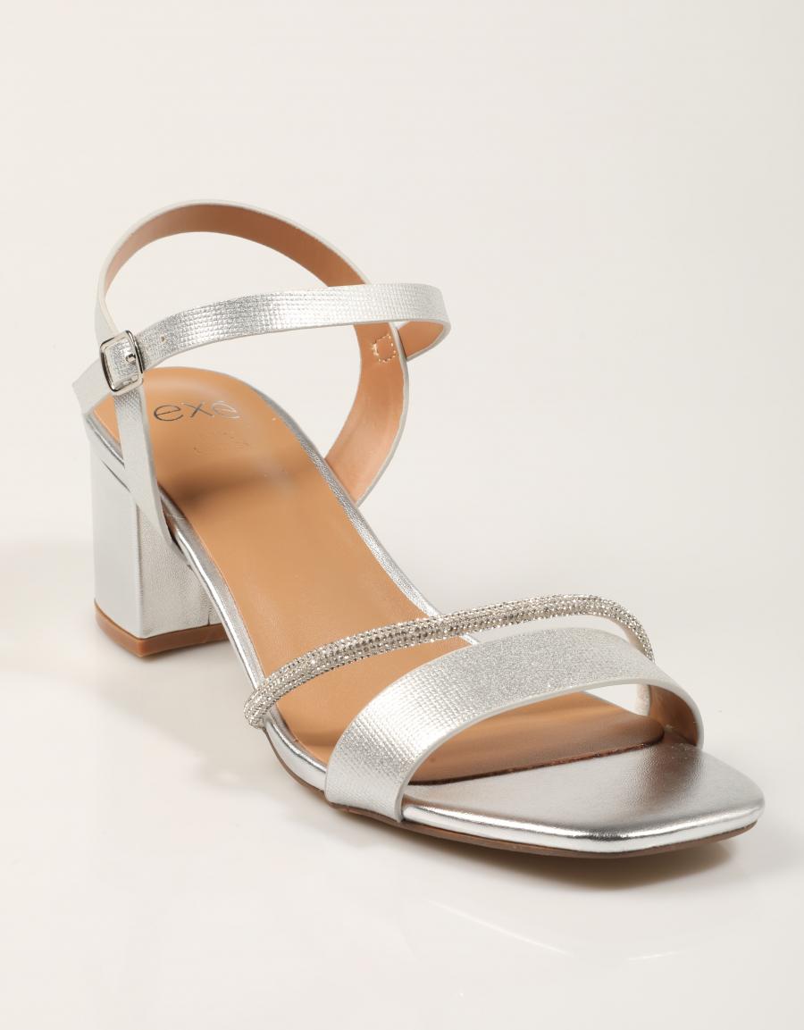 SANDALIAS EXE SANDALIA COGIDA SILVER en color Beige