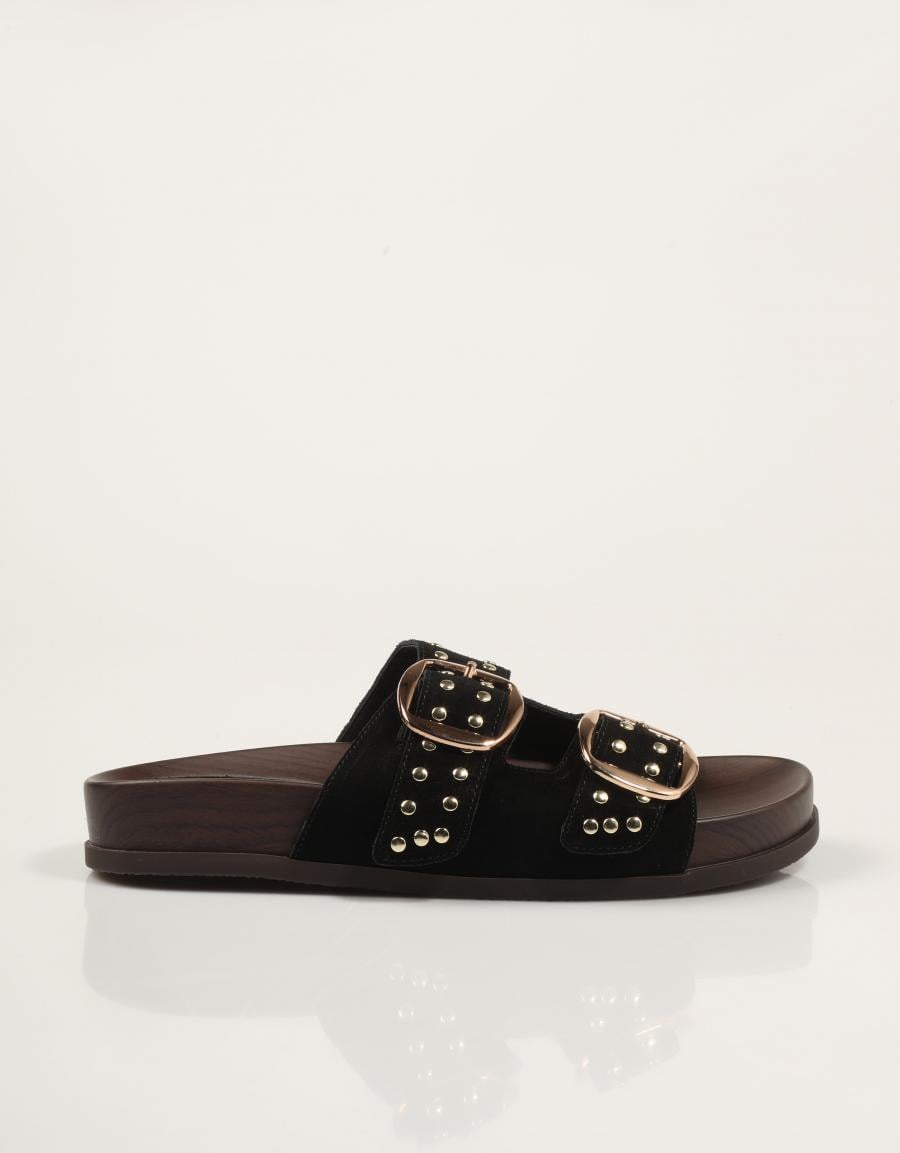 SANDALIAS CARMINA HILTON BIO REMACHES BLACK en color Negro