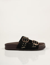 SANDALIAS CARMINA HILTON BIO REMACHES BLACK en color Negro