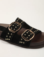 SANDALIAS CARMINA HILTON BIO REMACHES BLACK en color Negro