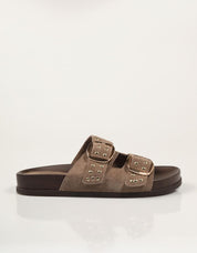 SANDALIAS CARMINA HILTON BIO REMACHES TAUPE en color Taupe