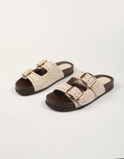 SANDALIAS CARMINA HILTON BIO REMACHES BEIGE en color Beige