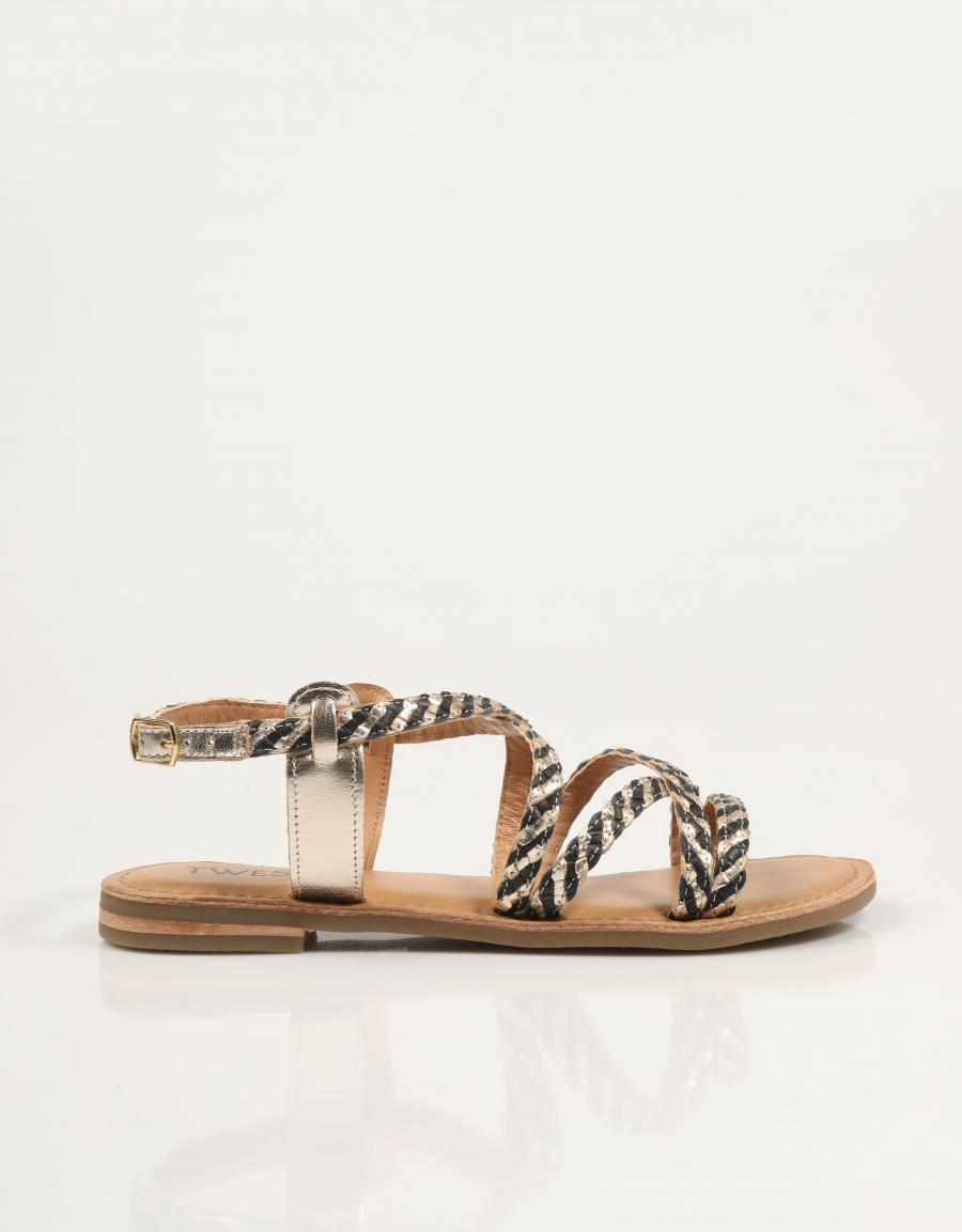 SANDALIAS TWEST SAND.BLACK en color Negro