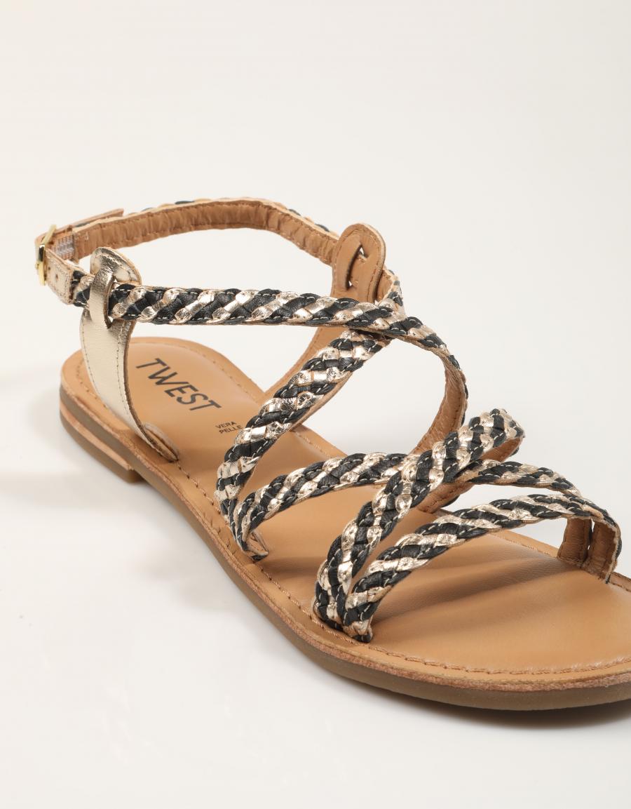 SANDALIAS TWEST SAND.BLACK en color Negro