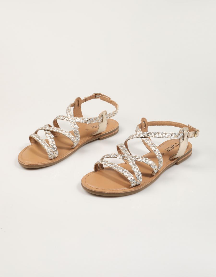 SANDALIAS TWEST SAND.SILVER PLATINUM en color Platino