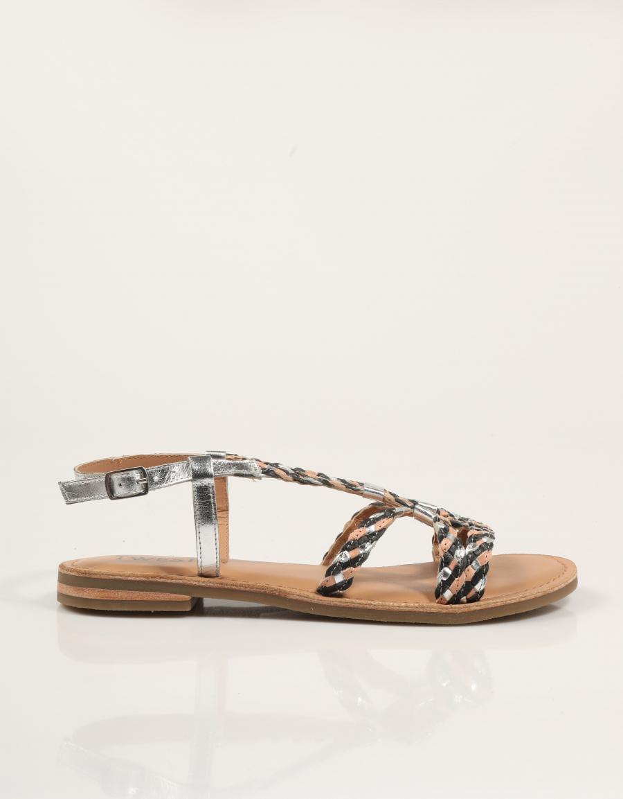 SANDALIAS TWEST SAND.BEIG BLACK en color Beige