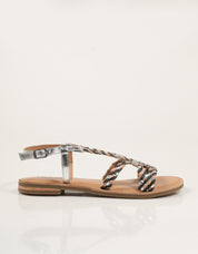 SANDALIAS TWEST SAND.BEIG BLACK en color Beige