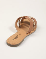SANDALIAS TWEST PALA TAN en color Cuero